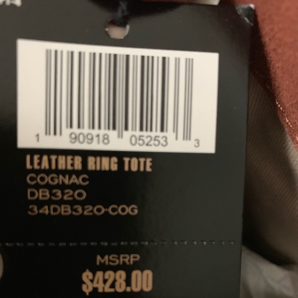 Frye Ring cognac leather Tote NWT Beautiful!! - Picture 5 of 5